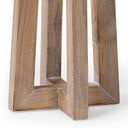 Astra Large Light Brown Wood Pedestal Base Table Candle Holder - Default Title