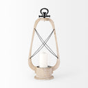 Zain II Large Brown Wooden Vintage Inspired Candle Holder Lantern - Default Title