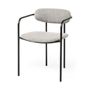 Parker Gray Fabric Seat Black Metal Dining Chair - Default Title