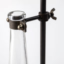 Jarvis Set of Five Dark Brown Metal and Glass Chemistry Inspired Bottles - Default Title