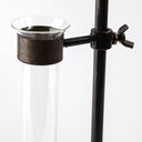Jarvis Set of Five Dark Brown Metal and Glass Chemistry Inspired Bottles - Default Title