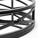 Piers Set of 2 Black Metal Mirrored Round Trays - Default Title
