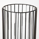Velo II Large Black Metal Cylindrical Table Candle Holder - Default Title