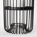 Velo II Large Black Metal Cylindrical Table Candle Holder - Default Title