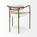 Parker I Cream Fabric Seat Gold Metal Frame Dining Chair - Default Title