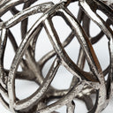 Sphaira II Large 7L x 7W Silver Cast Aluminum Decorative Tree Branch Orb - Default Title