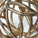 Sphaira Noir II Large 7L x 7W Gold Cast Aluminum Decorative Tree Branch Orb - Default Title