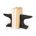 Anvilia Set of 2 12L x 4W Black With Gold Accents Anvil Shaped Bookends - Default Title
