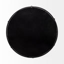 Kimbel 24L x 24W Black Metal Mirrored Base Round Tray - Default Title