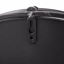 Kimbel 24L x 24W Black Metal Mirrored Base Round Tray - Default Title
