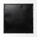 Christa 22L x 22W Black Metal Mirrored Base Square Tray - Default Title