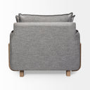 Roy II Castlerock Gray Upholstered and Brown Wood Frame Arm Chair - Default Title