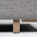 Roy II Castlerock Gray Upholstered and Brown Wood Frame Arm Chair - Default Title