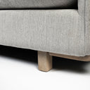 Roy II Frost Gray Upholstered and Brown Wood Frame Arm Chair - Default Title