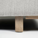 Roy II Frost Gray Upholstered and Brown Wood Frame Arm Chair - Default Title