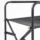 Direttore Black Iron Frame Black Leather Dining Chair - Default Title