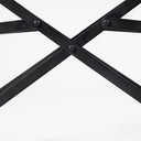 Direttore Black Iron Frame Black Leather Dining Chair - Default Title