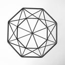 Davy 17L x 17W Black Metal Large Hexagonal Bowl - Default Title