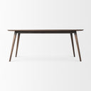 Nicholas II 72x39 Brown Solid Wood Top MetalWood Leg Dining Table - Default Title