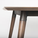 Nicholas II 72x39 Brown Solid Wood Top MetalWood Leg Dining Table - Default Title