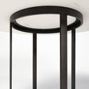 Tanner II 48 Round White Marble Top Black Metal Base Dining Table - Default Title