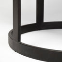 Tanner II 48 Round White Marble Top Black Metal Base Dining Table - Default Title