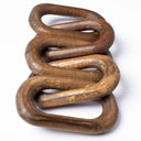 Alix 29L x 5W Brown Wooden Hand-Made 5 Link Chain - Default Title