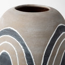 Cove Small BrownWhite Ceramic Vase - Default Title
