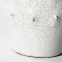 Julian Small Glossy White Ceramic Spoked Vase - Default Title