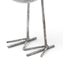 Snipe II 6L x 6W Off-White Resin Bird Ornament W Metal Feet - Default Title