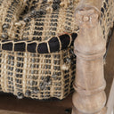 Fullerton II 57L x 21W Jute Patterned Top WBrown Wood Base Accent Bench - Default Title
