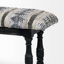 Denison II 56L x 15W Black Wood Base Woven-Leather Cushion Top Accent Bench - Default Title