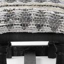 Denison II 56L x 15W Black Wood Base Woven-Leather Cushion Top Accent Bench - Default Title