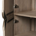 Excelsior II 681 H Light Brown Wood Gold Iron Base Storage Cabinet - Default Title