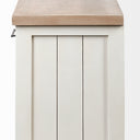 Fairview III Solid Wood Brown Top White Frame 4 Cabinet Door Sideboard - Default Title