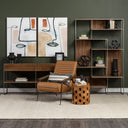 Morris III 4725 X 15 X 755 Brown Wood and Silver Metal Frame 6 Shelf Shelving Unit - Default Title