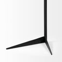 Ballatine II 15L x 15W x 27L White Marble Round Top White w Black Metal Base Accent Table - Default Title