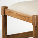 Trixie Cream Upholstered Seat Brown Wood Frame Counter Stool - Default Title
