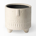 Jacob I Short White Ceramic Smiling Face Vase - Default Title