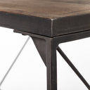 Trestman III 66L x 18W Brown Wood Top WBlack Iron Base Accent Bench - Default Title