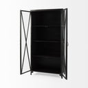 Poppy II 738 H Black Metal With Glass Door Display Cabinet - Default Title