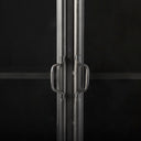 Poppy II 738 H Black Metal With Glass Door Display Cabinet - Default Title