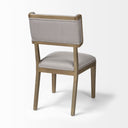 Tenton I Grey Fabric Wrap Brown Wooden Base Dining Chair - Default Title