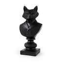 Murray 60L x 45W x 130H Black Painted Resin Fox in a Suit Bust - Default Title