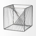 Rochon 8L x 8W Gray Metal Decorative Cube - Default Title