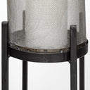 Steen Set of Two Black Meshed Metal Candle Holder Lanterns - Default Title