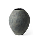 Gobi 20L x 23H Small Gray Ceramic Oval Vase - Default Title