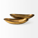 Karmen Set of 2 Gold Hammered Oversized Bowls - Default Title