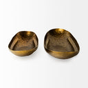Karmen Set of 2 Gold Hammered Oversized Bowls - Default Title