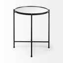 Samantha Small Black Mirror Top Accent Table - Default Title